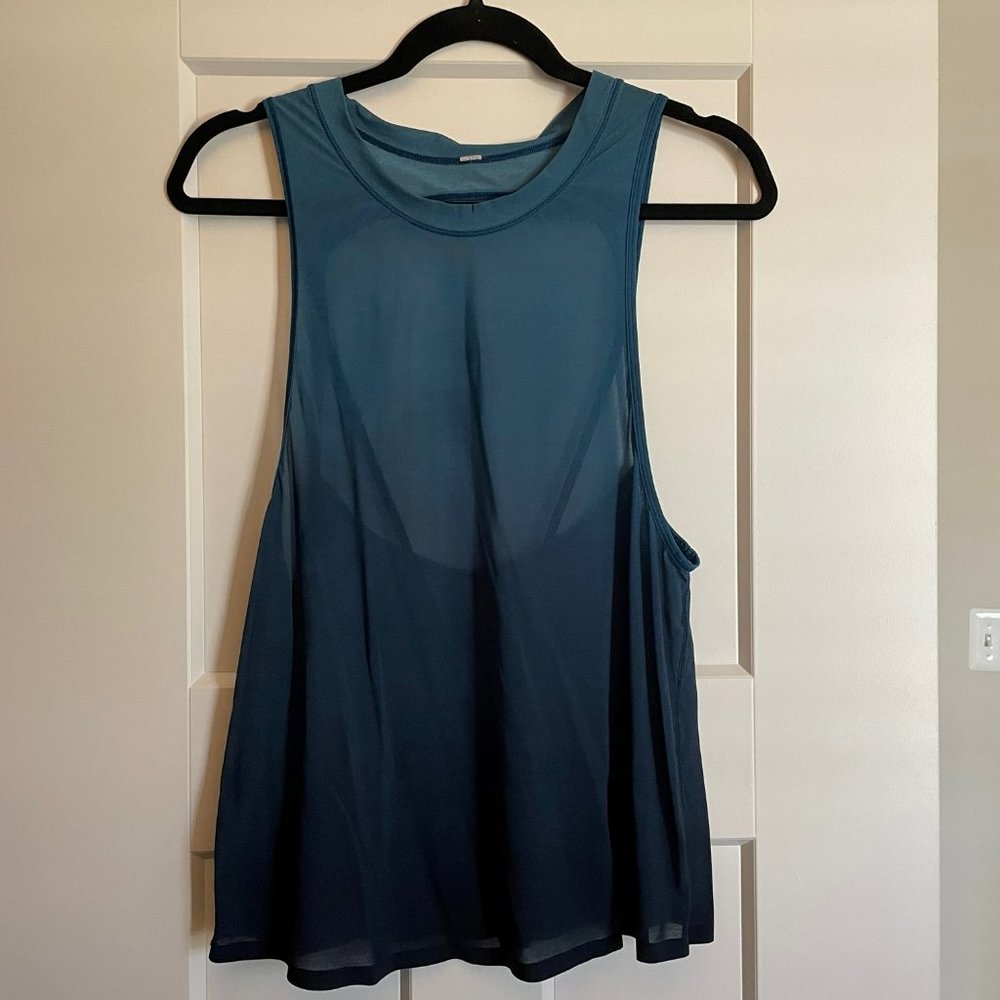 LULULEMON Sheer Ombre Workout Tank with Cut Out Back